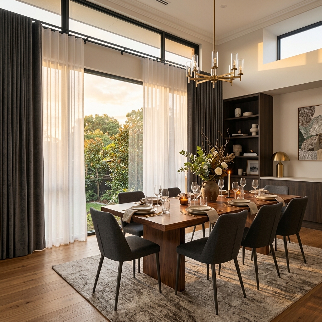 Elegant sheer and blockout curtains